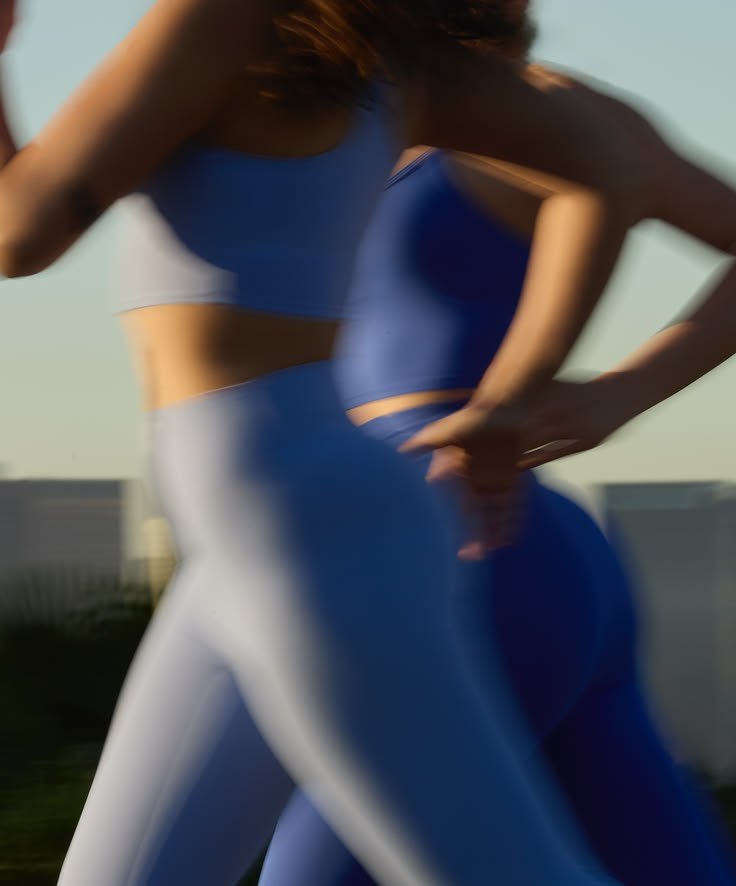 Close detail of a person in athletic clothing